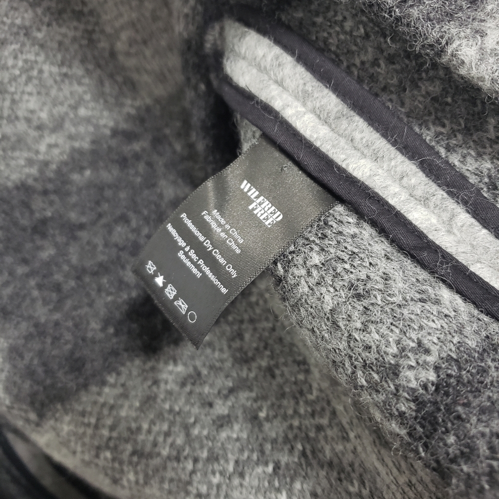 ARITZIA WILFRED FREE Grey Plaid Wool Neelam Jacket Coat - Picture 9 of 12